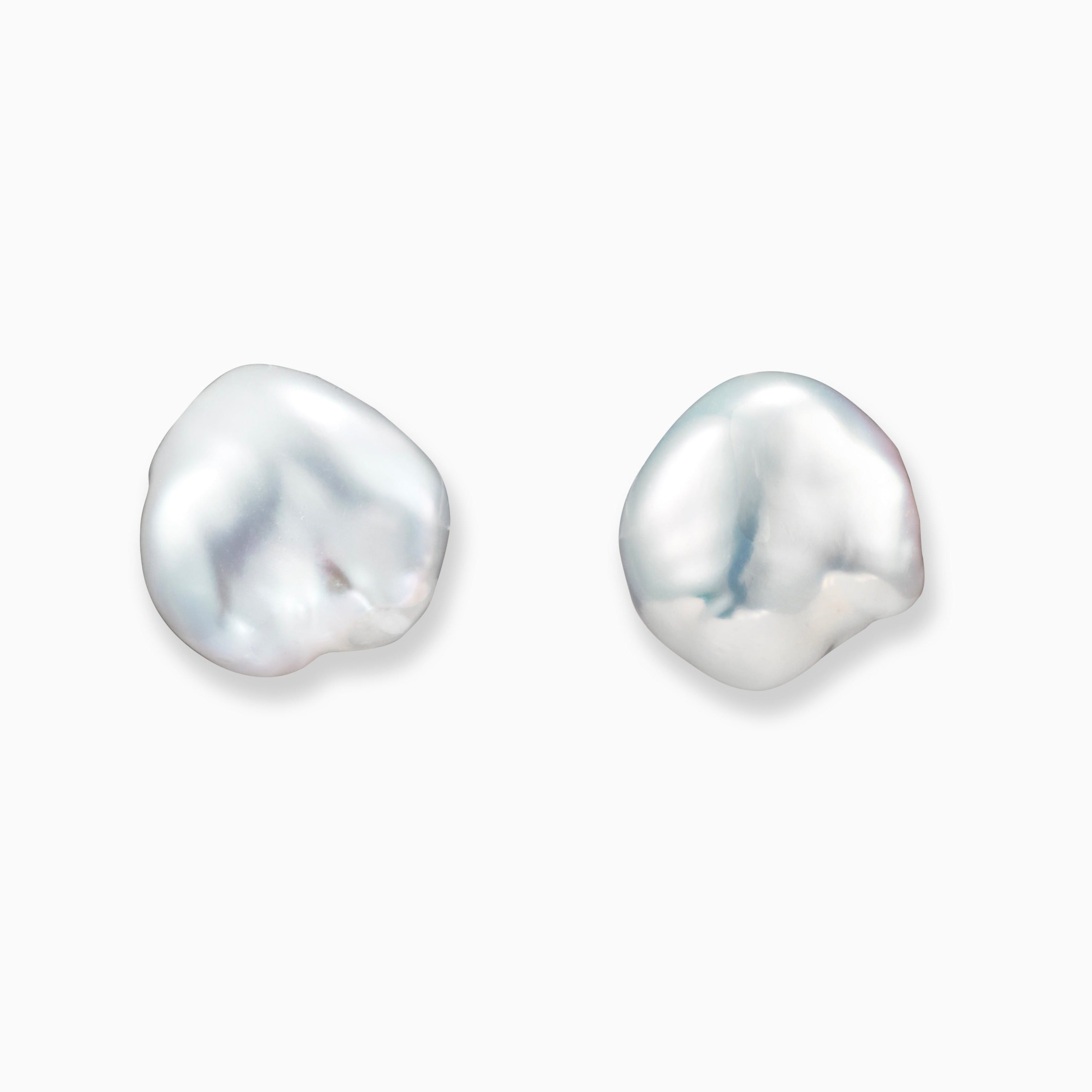 AGMES Baroque Pearl Studs. Pearl Earrings. 