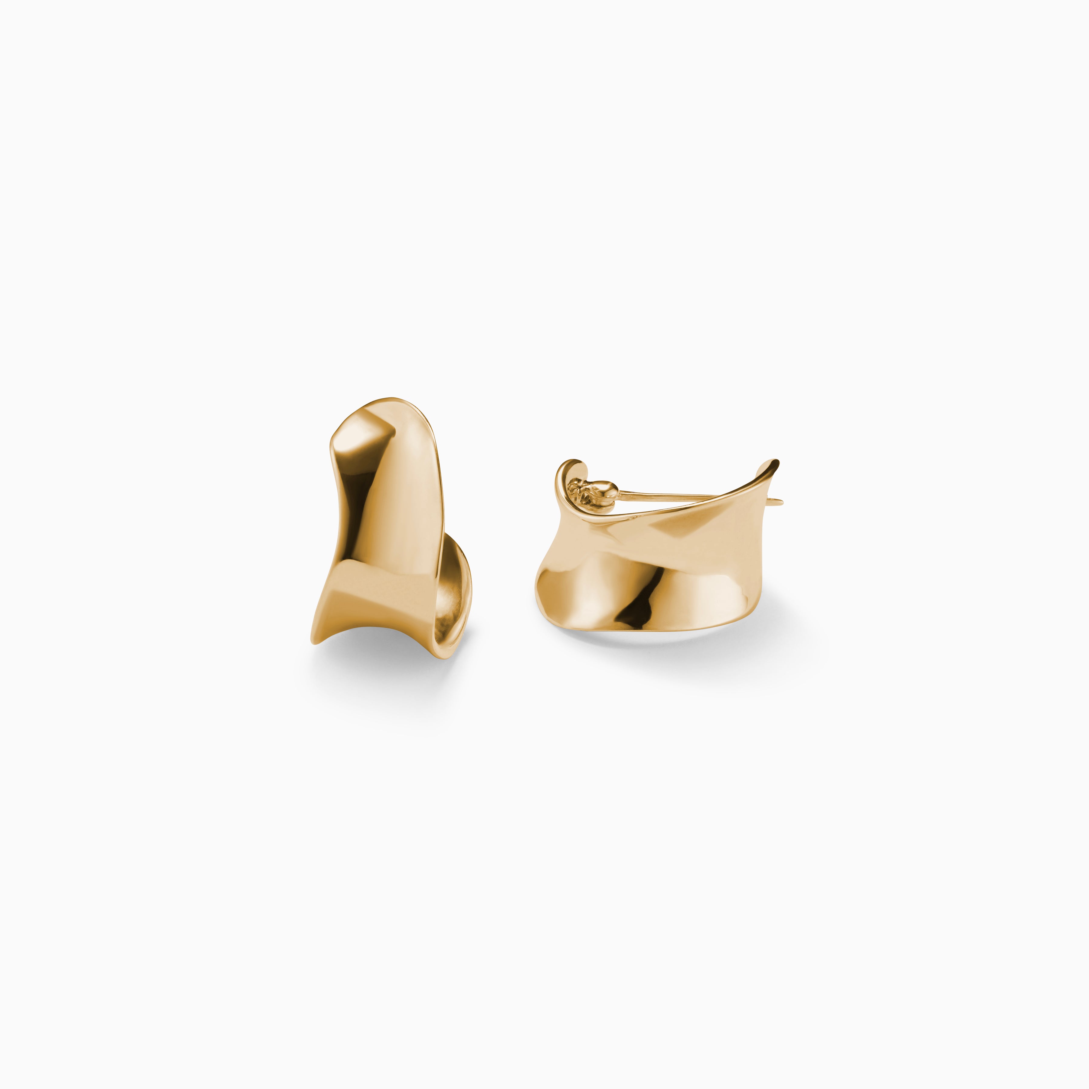 AGMES 18k gold vermeil mini twist hoop earrings.
