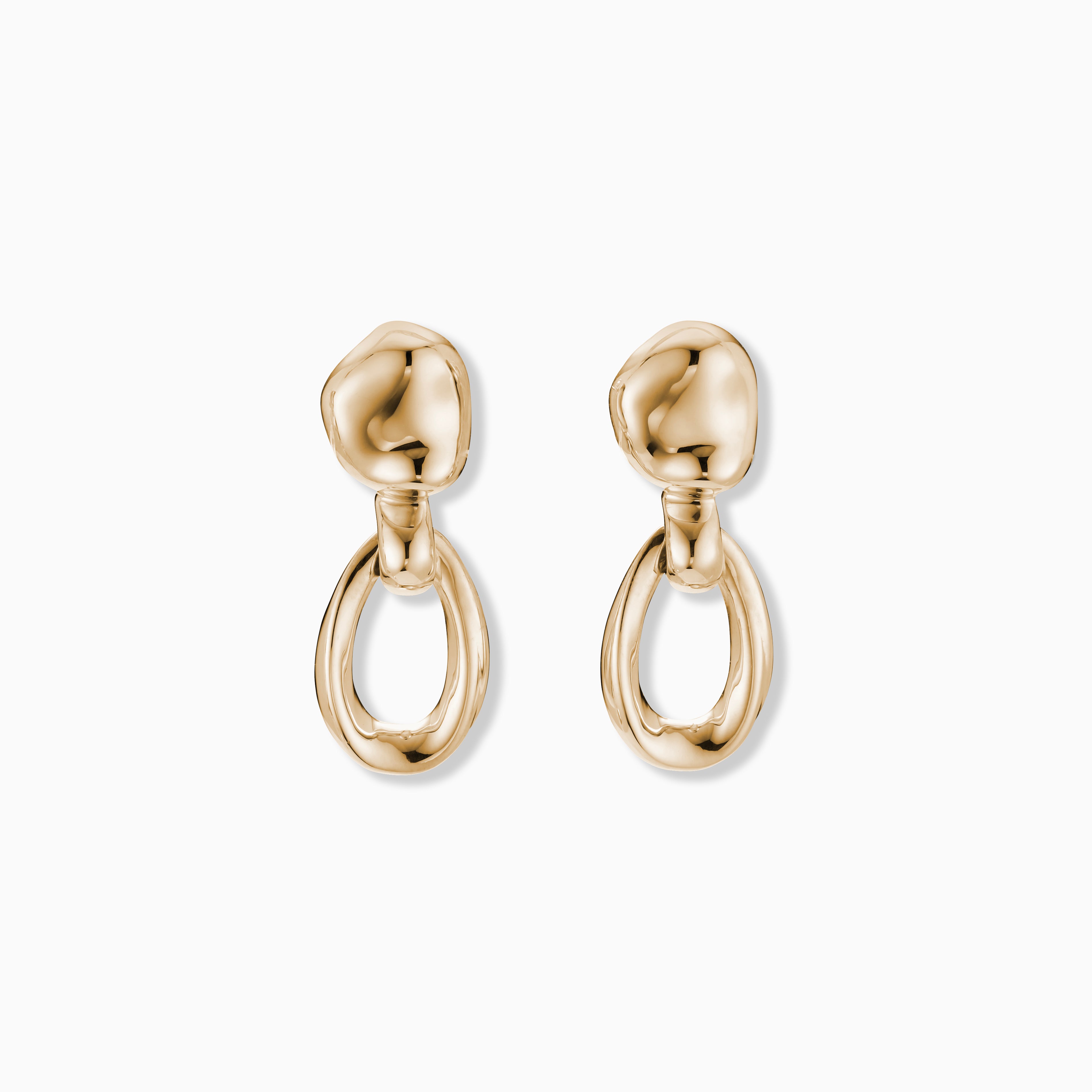 AGMES Sacha Earrings 18k Gold Vermeil 1" long. 