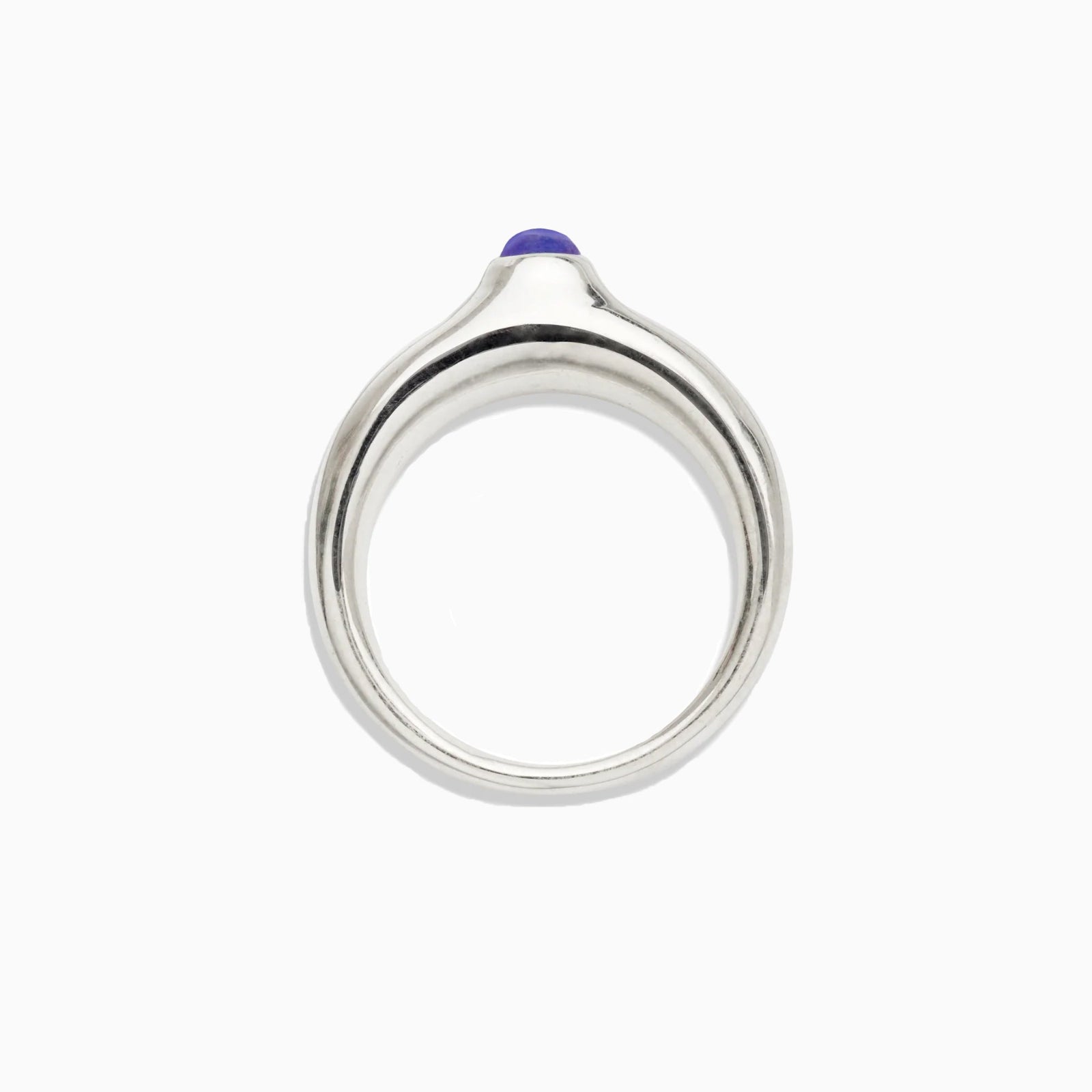 AGMES .925 STERLING SILVER CARA RING WITH LAPIS STONE
