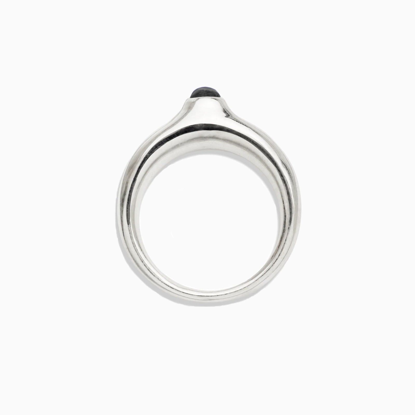 AGMES .925 STERLING SILVER CARA RING WITH ONYX STONE