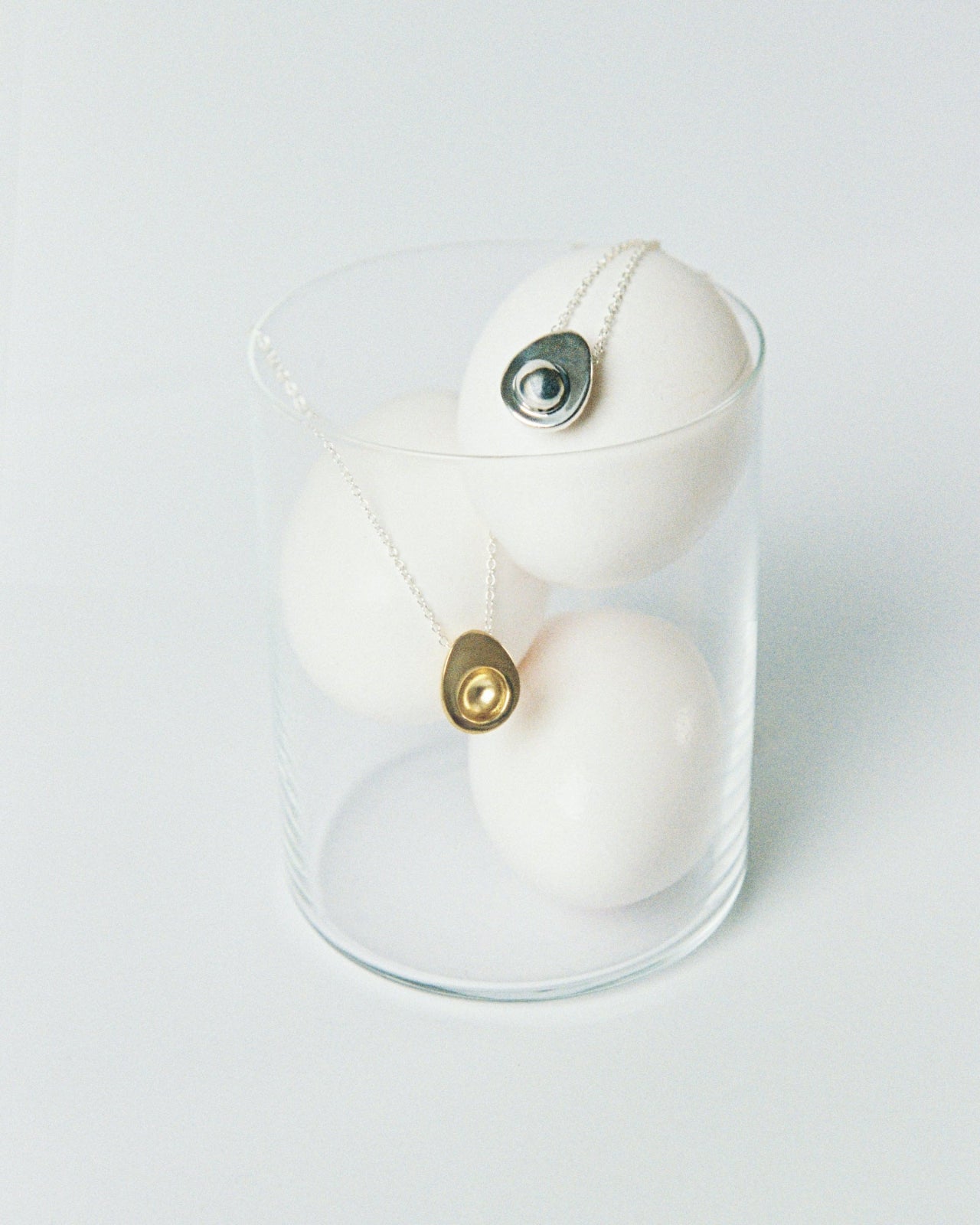 Egg & Avocado Necklace (Set of Two)