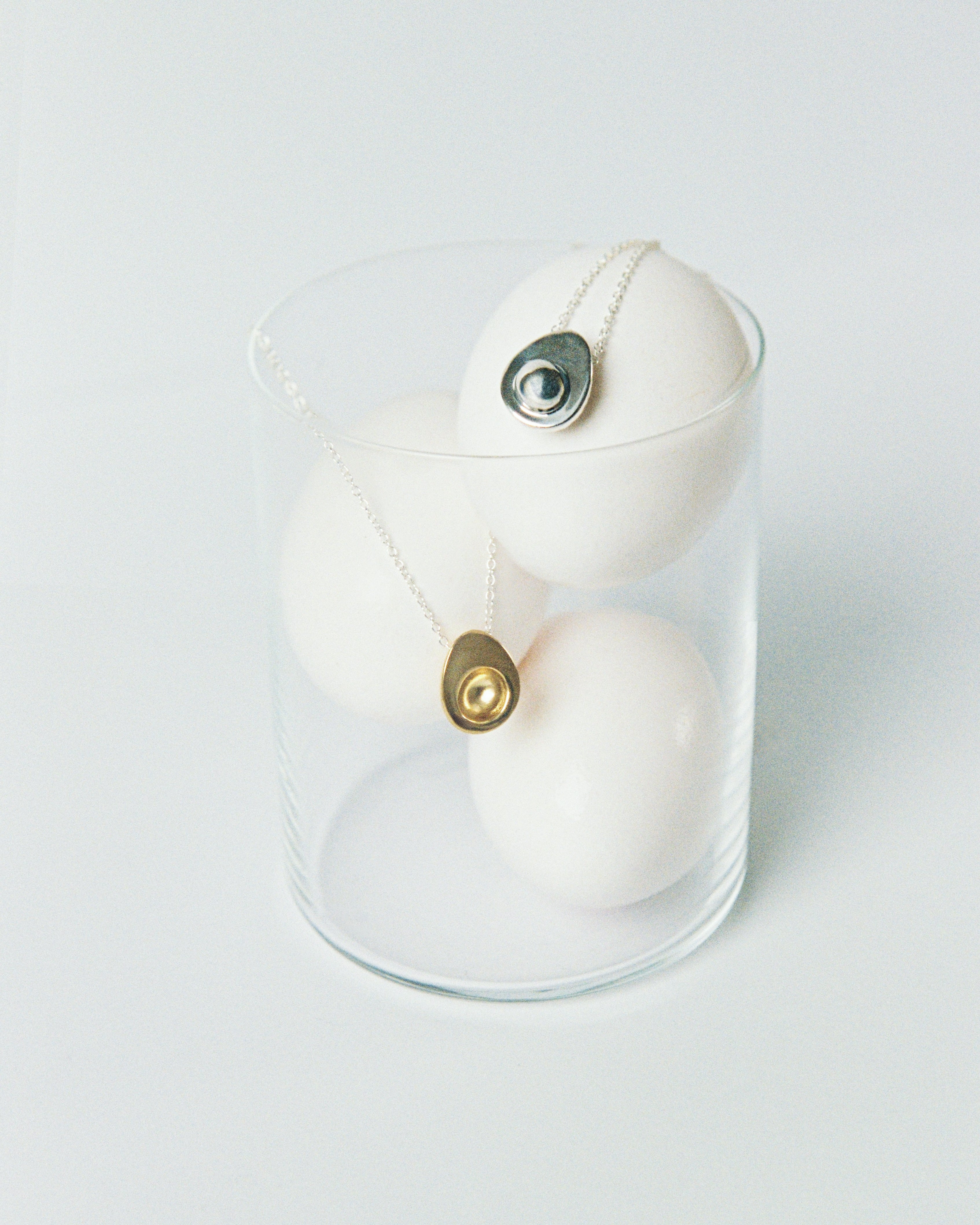 Egg & Avocado Necklace (Set of Two)