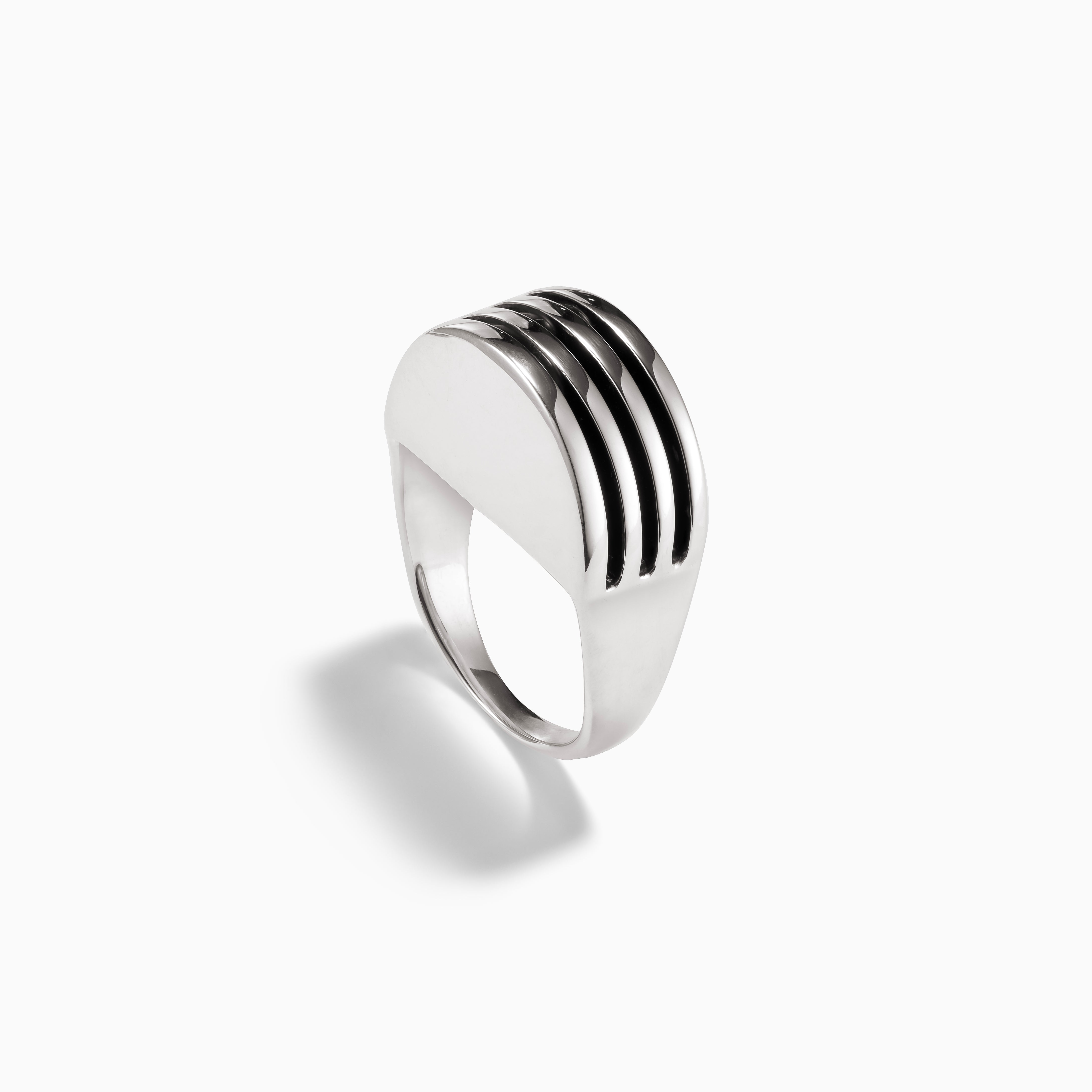 AGMES .925 Sterling Silver Boeri Ring on white background. 