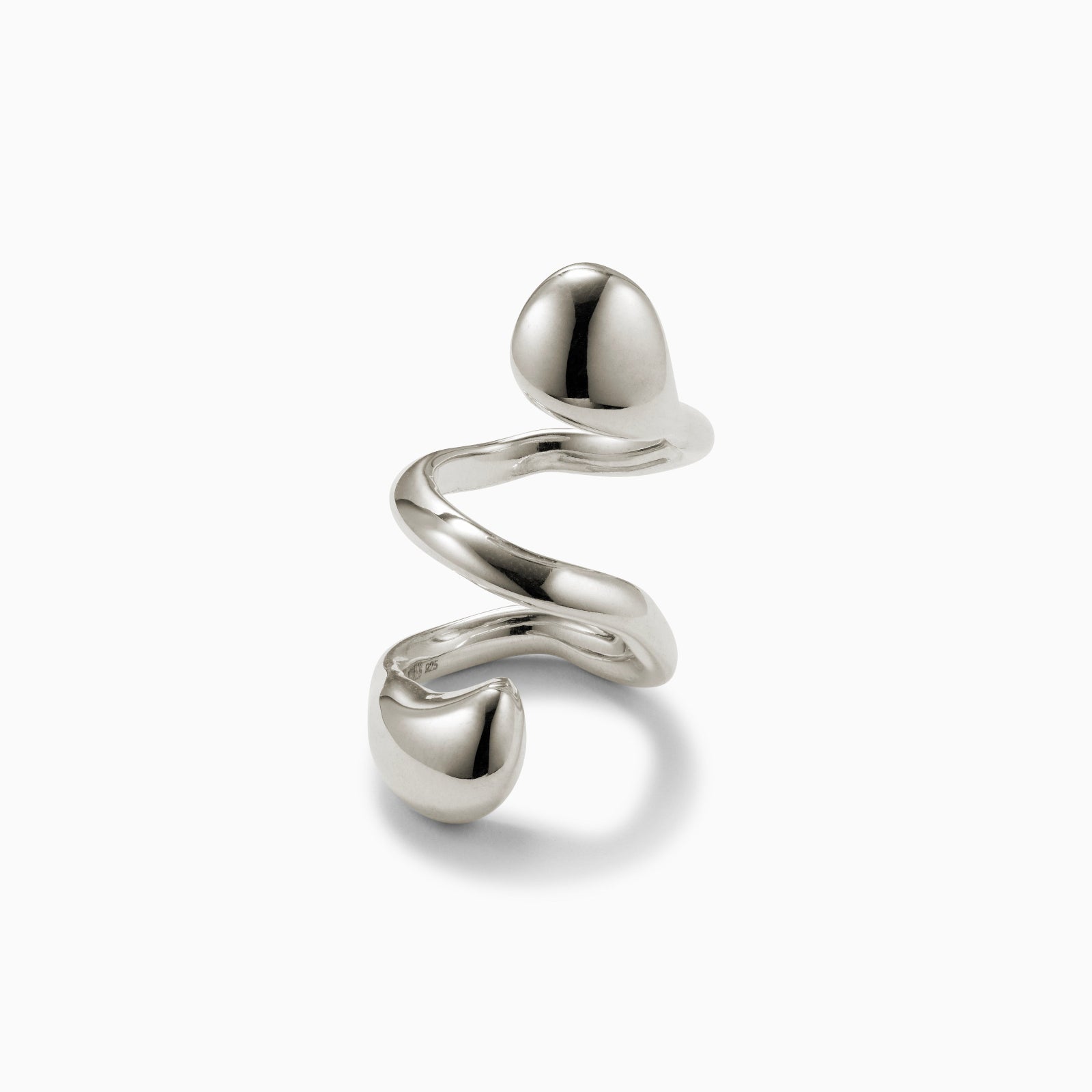 AGMES .925 Sterling Silver Dual Flora Ring. 