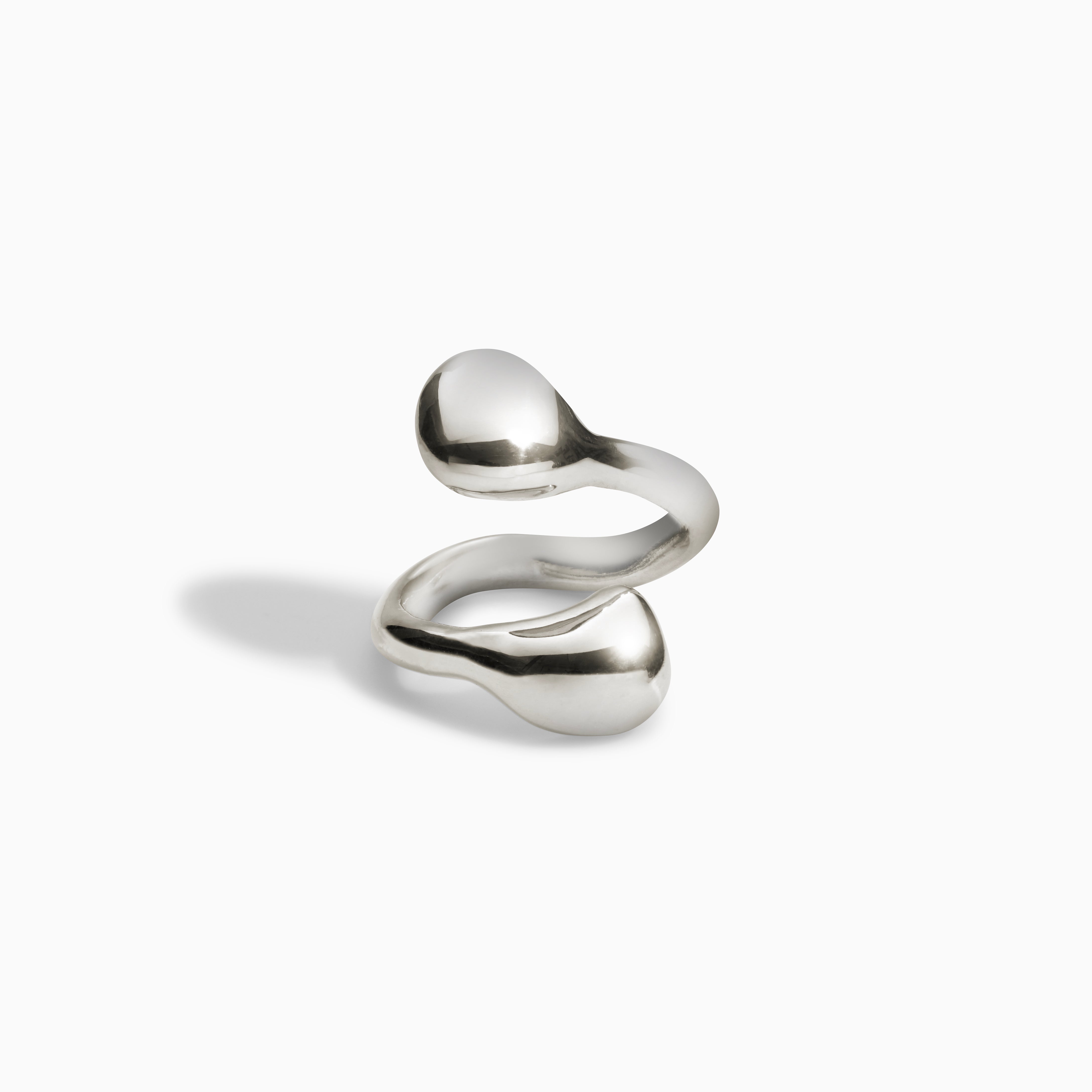 AGMES .925 Sterling Silver Flora Ring. 
