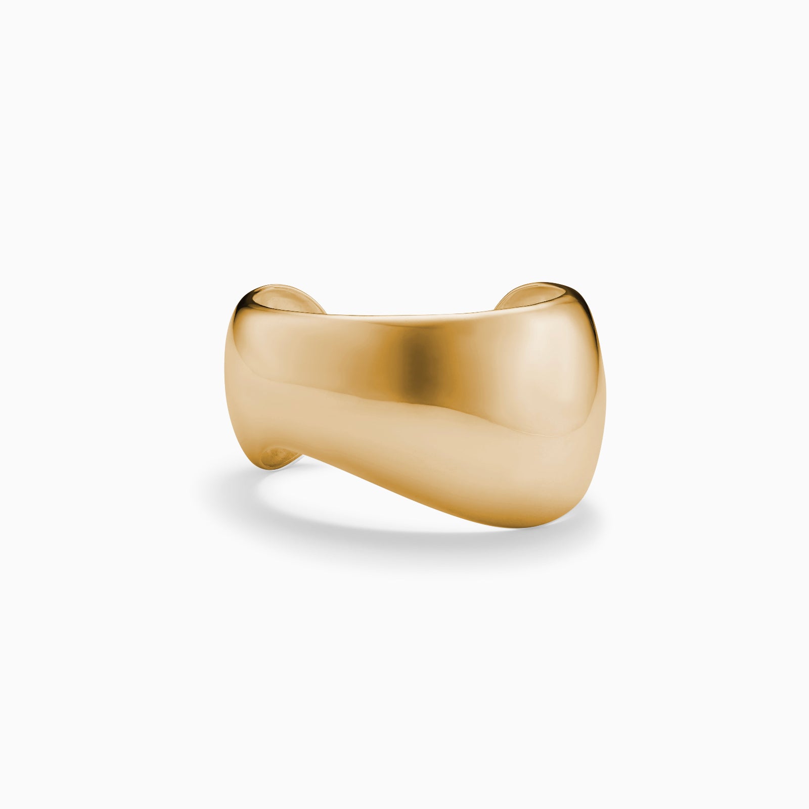 AGMES 18k Gold Vermeil Jean Cuff. Large Cuff Bracelet. 