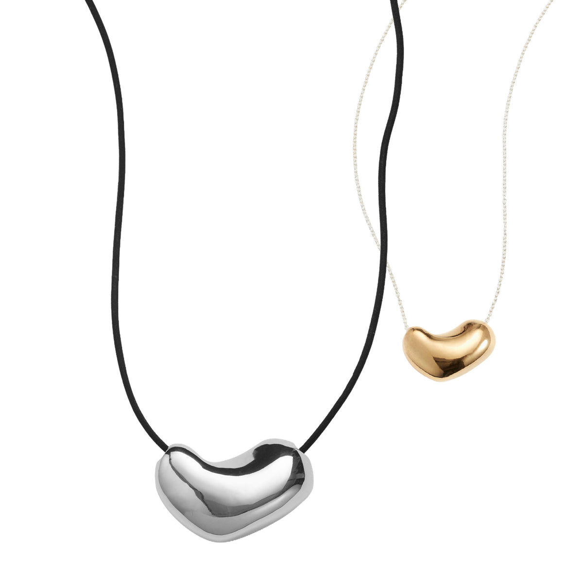 Small Sculpted Heart Pendant + Sculpted Heart Pendant