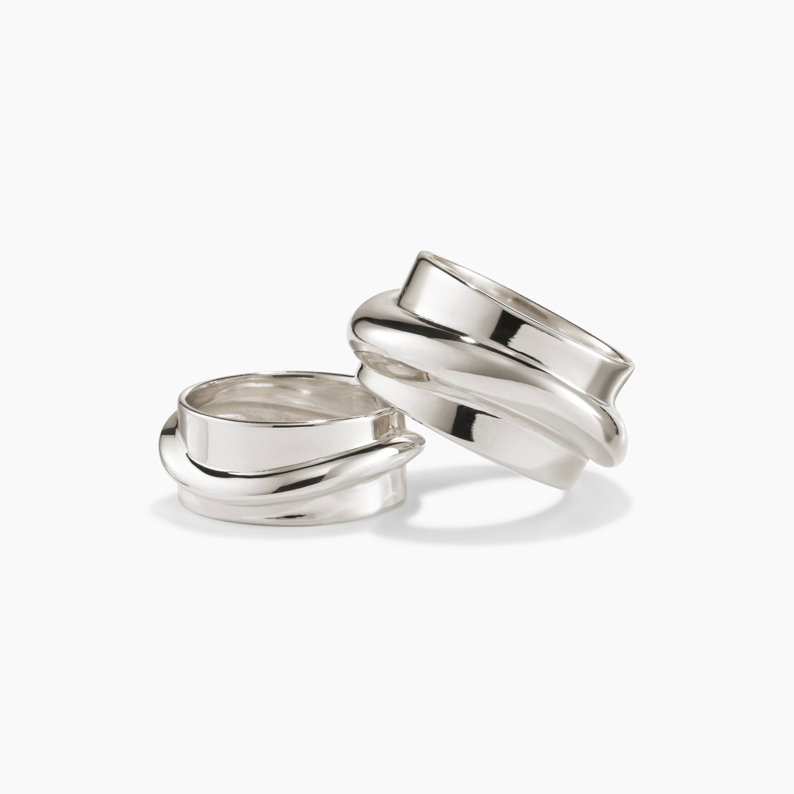 .925 Sterling Silver AGMES Medium and Large Arden Ring Bands