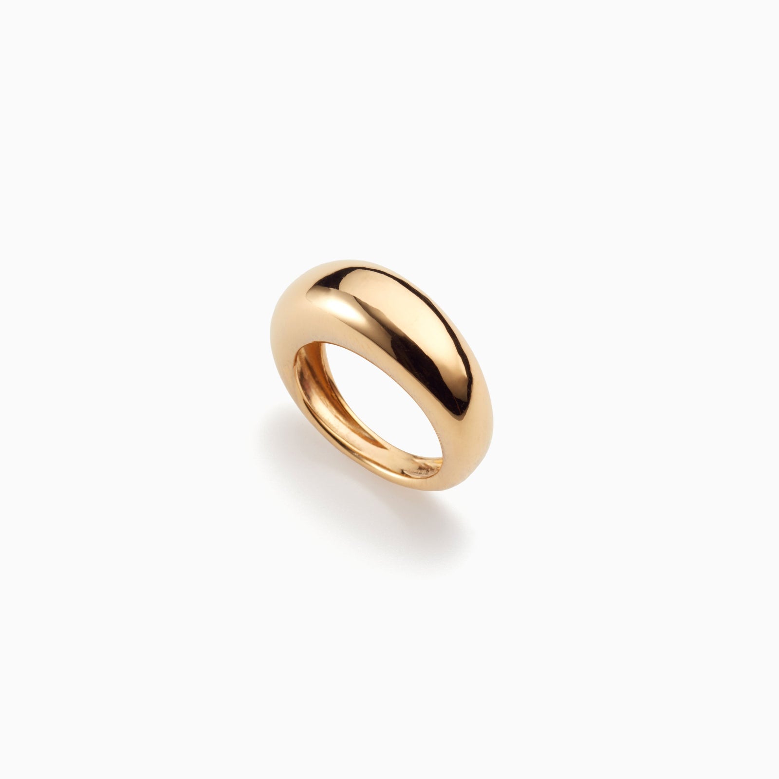 AGMES 18K Gold Vermeil Domed Ring.