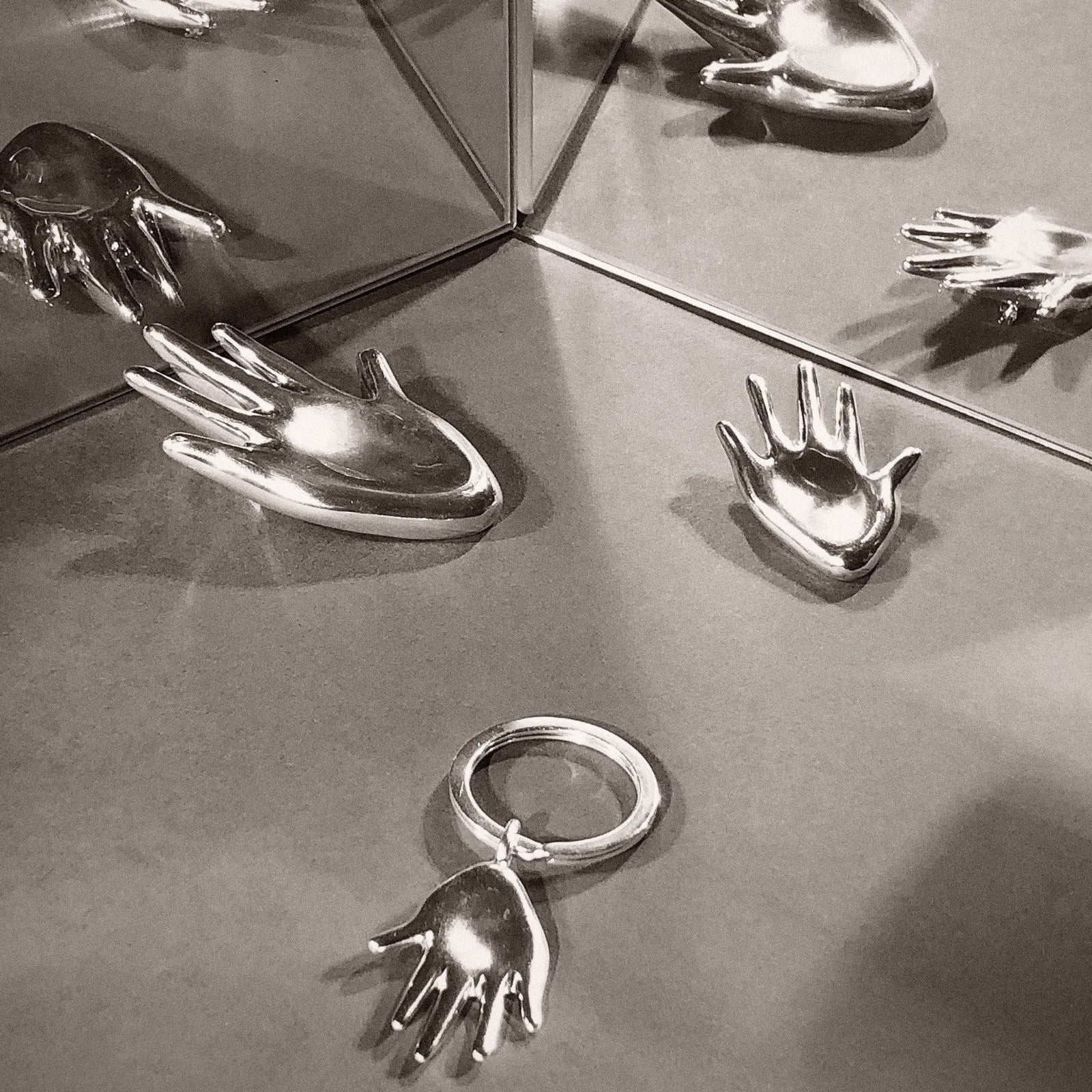 AGMES .925 Sterling Silver Dali Brooch, Large Dali Brooch, and Dali Key Chain. Hand shaped Brooch. 