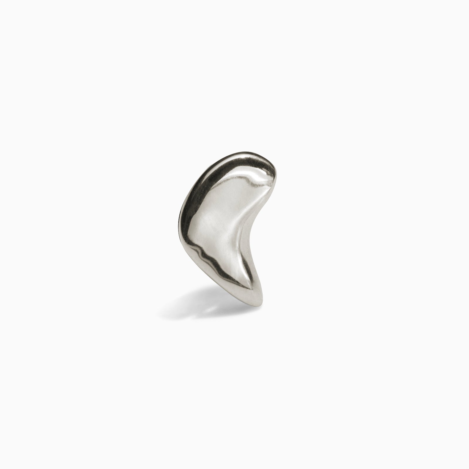 Front view of AGMES .925 sterling silver sculptural Sum of Parts Pendant Left on white background.
