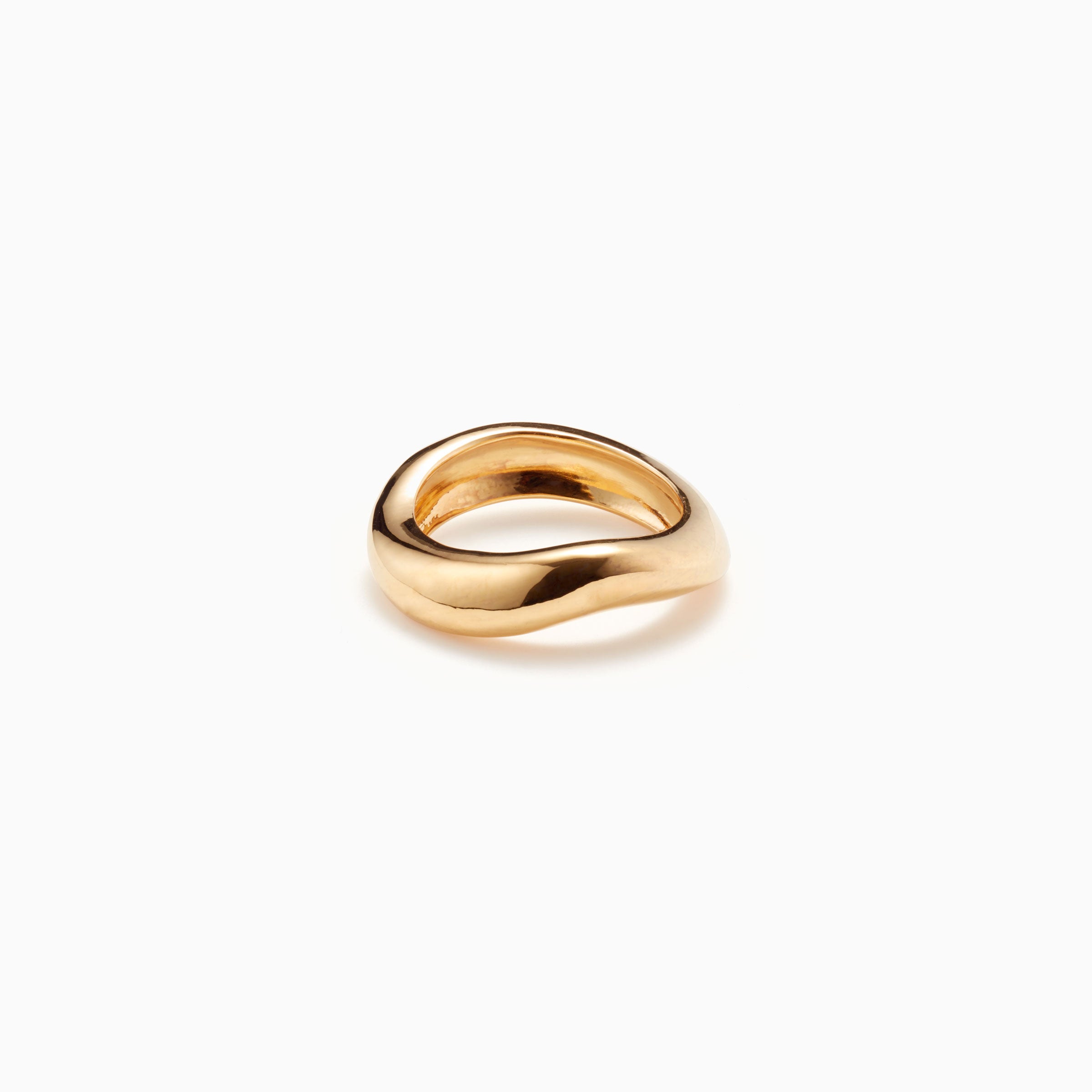 AGMES Large 14K Solid Yellow Gold Astrid Ring. 