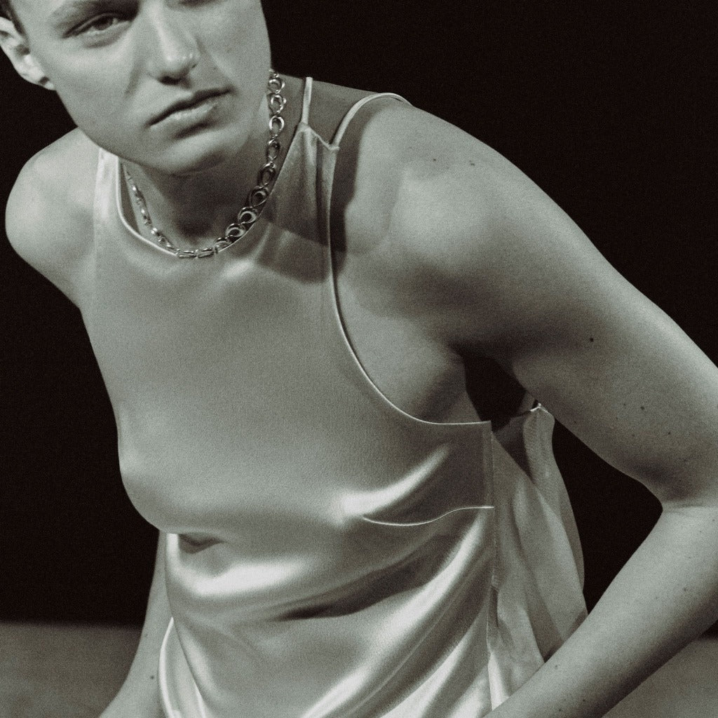 AGMES .925 Sterling Silver Thin Tilda Necklace