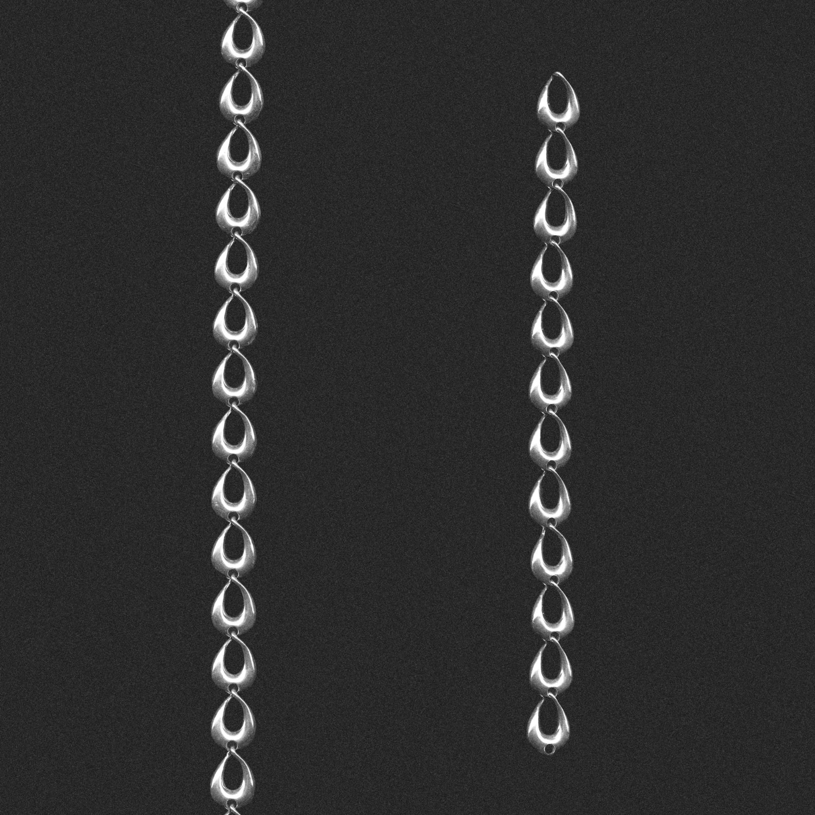 AGMES .925 sterling silver sculptural link Tilda Bracelet and Tilda Necklace.