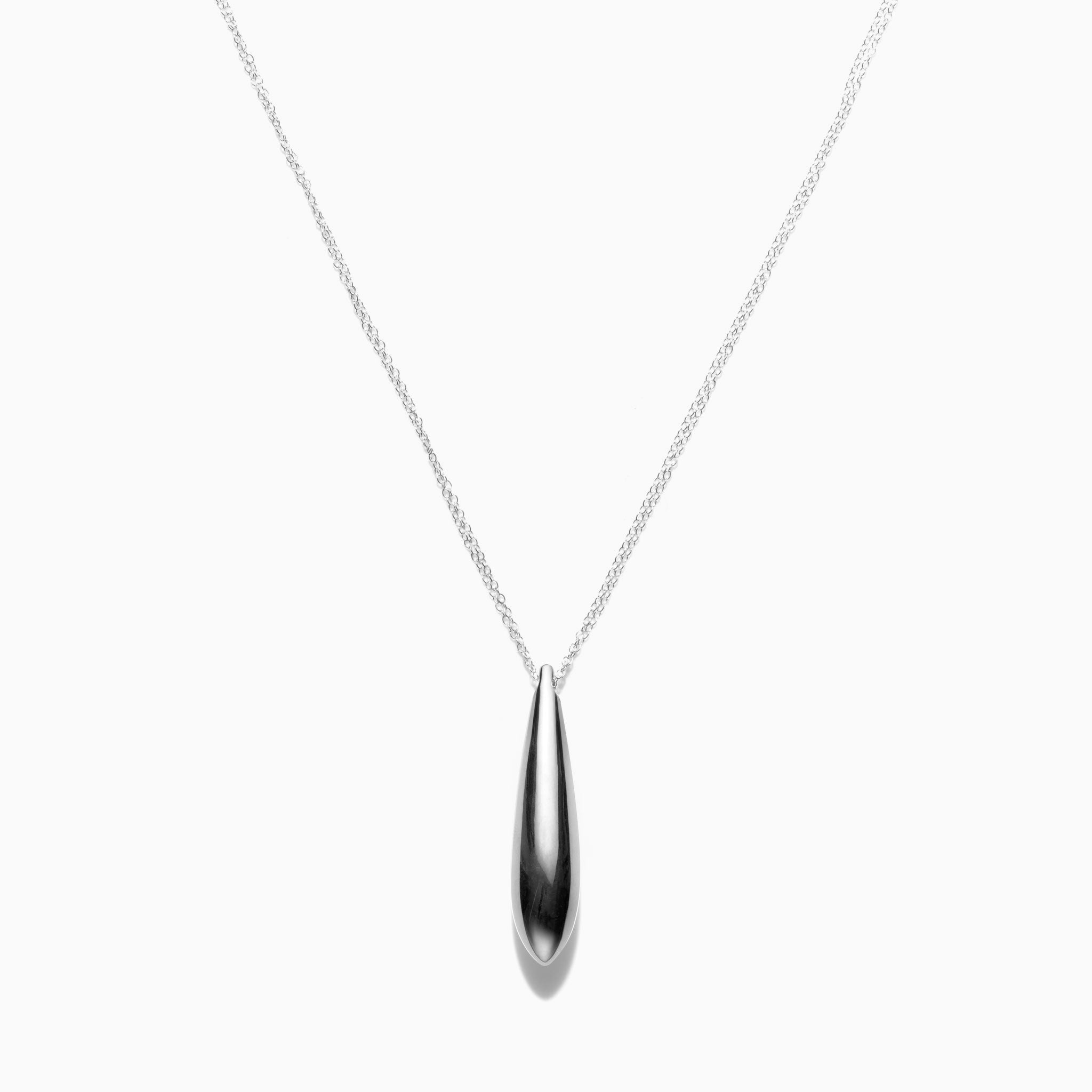 AGMES .925 Sterling Silver Audrey Pendant on Double-Chain. 