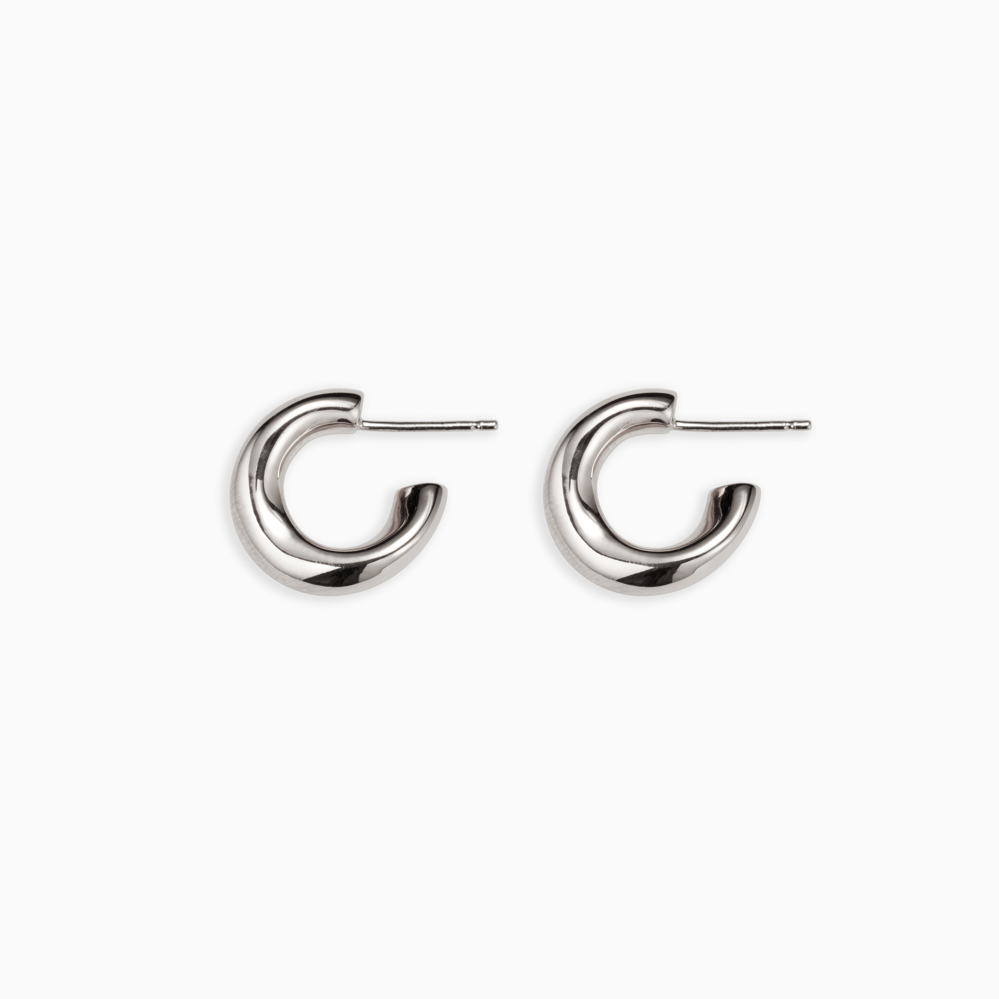 AGMES 0.925 sterling silver mini hoop earrings.