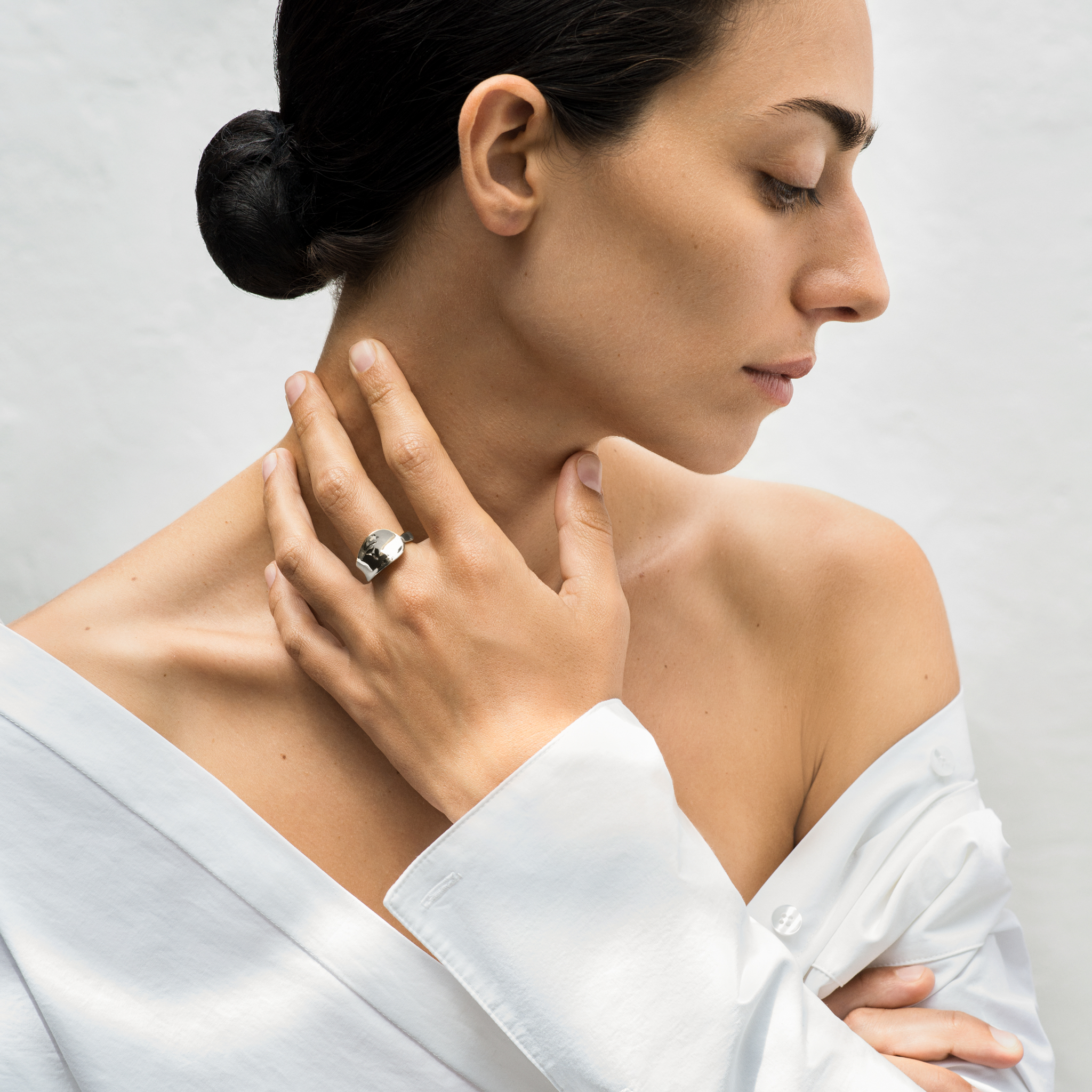 AGMES .925 Sterling Silver Marta Ring. 